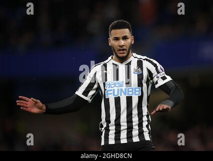 Newcastles Jamaal Lascelles während des Spiels der Premier League im Stamford Bridge Stadium, London. Bilddatum: 12. Januar 2019. Bildnachweis sollte lauten: David Klein/Sportimage via PA Images Stockfoto