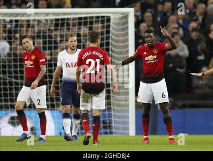 Paul Pogba von Manchester United während des Spiels der Premier League im Wembley Stadium, London. Bilddatum: 13. Januar 2019. Bildnachweis sollte lauten: David Klein/Sportimage Stockfoto