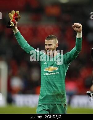 Manchester United Torwart David De Gea während des Spiels der Premier League im Wembley Stadium, London. Bilddatum: 13. Januar 2019. Bildnachweis sollte lauten: David Klein/Sportimage Stockfoto