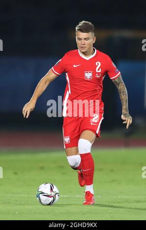 Serravalle, Italien, 5. September 2021. Kamil Piatkowski aus Polen während des FIFA-WM-Qualifikationsspiel im San Marino Stadium, Serravalle. Bildnachweis sollte lauten: Jonathan Moscrop / Sportimage Stockfoto