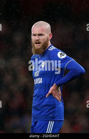 Aron Gunnarsson aus Cardiff City während des Spiels der Premier League im Emirates Stadium, London. Bilddatum: 29. Januar 2019. Bildnachweis sollte lauten: Craig Mercer/Sportimage via PA Images Stockfoto