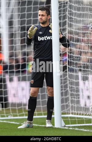 West Ham United Torwart Lukasz Fabianski beim Premier League Spiel im Selhurst Park, London. Bilddatum: 9. Februar 2019. Bildnachweis sollte lauten: Robin Parker/Sportimage via PA Images Stockfoto