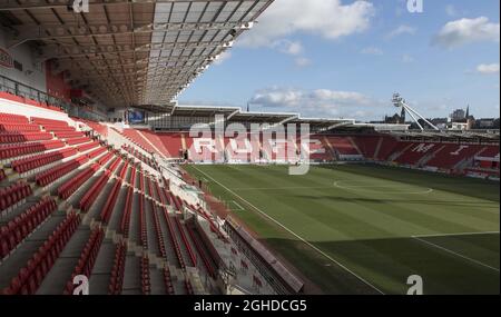 Eine allgemeine Ansicht des Stadions vor dem Sky Bet Championship-Spiel im AESSEAL New York Stadium, Rotherham. Bilddatum: 16. Februar 2019. Bildnachweis sollte lauten: James Wilson/Sportimage via PA Images Stockfoto