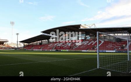 Eine allgemeine Ansicht des Stadions vor dem Internationalen Freundschaftsspiel auf dem Rennbahngelände Wrexham. Bilddatum: 20. März 2019. Bildnachweis sollte lauten: James Wilson/Sportimage via PA Images Stockfoto