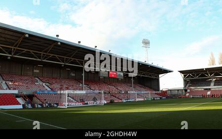 Eine allgemeine Ansicht des Stadions vor dem Internationalen Freundschaftsspiel auf dem Rennbahngelände Wrexham. Bilddatum: 20. März 2019. Bildnachweis sollte lauten: James Wilson/Sportimage via PA Images Stockfoto