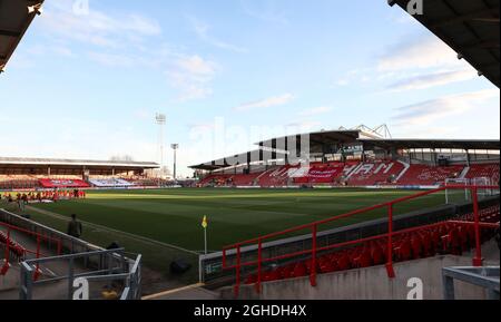 Eine allgemeine Ansicht des Stadions vor dem Internationalen Freundschaftsspiel auf dem Rennbahngelände Wrexham. Bilddatum: 20. März 2019. Bildnachweis sollte lauten: James Wilson/Sportimage via PA Images Stockfoto