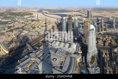 Luftaufnahme von Dubai Stockfoto