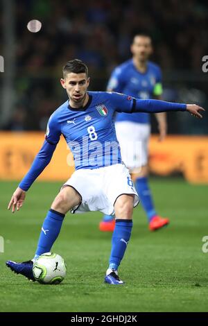Jorginhino von Italien während des UEFA Euro 2020 Qualifying Group J Spiels im Ennio Tardini Stadium, Parma, Italien. Bild Datum 26. März 2019. Bildnachweis sollte lauten: Jonathan Moscrop/Sportimage via PA Images Stockfoto