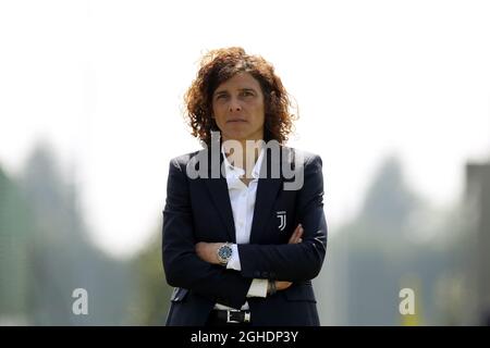 Rita Guarino Managerin von Juventus beim Halbfinale der Coppa Italia in der 2. Etappe im Juventus Center in Vinovo. Bilddatum: 17. April 2019. Bildnachweis sollte lauten: Jonathan Moscrop/Sportimage via PA Images Stockfoto