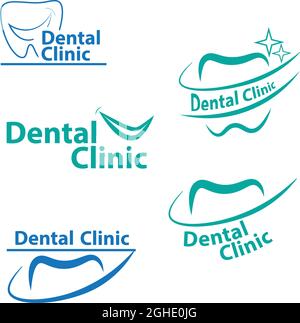 Design Des Dental Logos.Kreatives Zahnärztelogo. Zahnklinik Creative Company Vektor-Logo. Stock Vektor