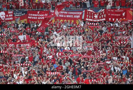 Liverpool-Fans während des UEFA Champions League-Spiels im Wanda Metropolitano Stadium, Madrid. Bilddatum: 1. Juni 2019. Bildnachweis sollte lauten: David Klein/Sportimage via PA Images Stockfoto