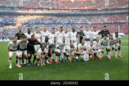 Tottenhams Kader während des UEFA Champions League-Spiels im Wanda Metropolitano Stadium, Madrid. Bilddatum: 1. Juni 2019. Bildnachweis sollte lauten: David Klein/Sportimage via PA Images Stockfoto