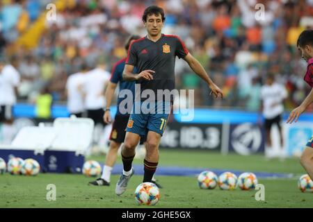 Antonio Sivera aus Spanien während des UEFA-U-21-Meisterschaftsspiel im Stadio Friuli. Bilddatum: 30. Juni 2019. Bildnachweis sollte lauten: Jonathan Moscrop/Sportimage via PA Images Stockfoto