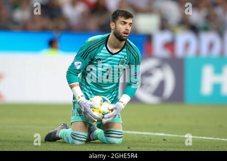 Antonio Sivera aus Spanien während des UEFA-U-21-Meisterschaftsspiel im Stadio Friuli. Bilddatum: 30. Juni 2019. Bildnachweis sollte lauten: Jonathan Moscrop/Sportimage via PA Images Stockfoto