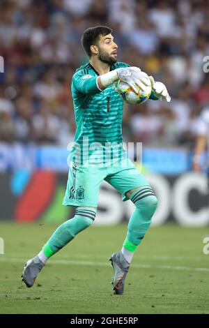 Antonio Sivera aus Spanien während des UEFA-U-21-Meisterschaftsspiel im Stadio Friuli. Bilddatum: 30. Juni 2019. Bildnachweis sollte lauten: Jonathan Moscrop/Sportimage via PA Images Stockfoto