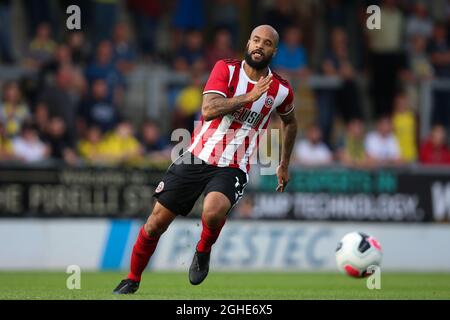 David McGoldrick von Sheffield United beim Vorsaison-Freundschaftsspiel im Pirelli Stadium, Burton Upon Trent. Bilddatum: 16. Juli 2019. Bildnachweis sollte lauten: James Wilson/Sportimage via PA Images Stockfoto