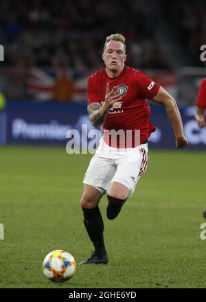 Phil Jones das Freundschaftsspiel vor der Saison im Optus Stadium, Perth. Bilddatum: 17. Juli 2019. Bildnachweis sollte lauten: Theron Kirkham/Sportimage via PA Images Stockfoto