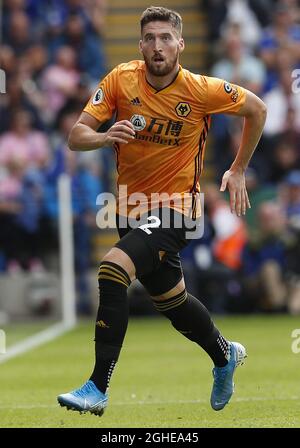 Matt Doherty von Wolverhampton Wanderers bei ihrem Premier League-Spiel gegen Leicester City im King Power Stadium, Leicester. Bilddatum: 11. August 2019. Bildnachweis sollte lauten: Darren Staples/Sportimage via PA Images Stockfoto