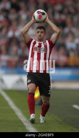 Enda Stevens von Sheffield Utd beim Premier League-Spiel in der Bramall Lane, Sheffield. Bilddatum: 18. August 2019. Bildnachweis sollte lauten: Simon Bellis/Sportimage Stockfoto