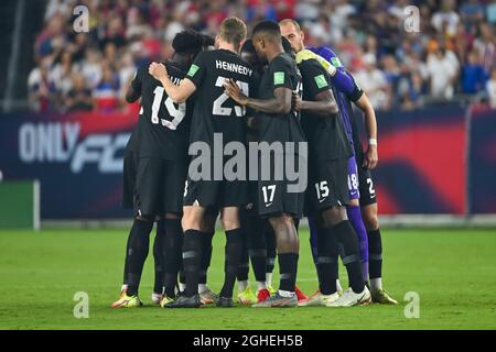 Nashville, TN, USA. September 2021. Die kanadische Fußballnationalmannschaft dummelt vor dem WM-Qualifikationsspiel zwischen Kanada und den USA im Nissan-Stadion in Nashville, TN. Kevin Langley/CSM/Alamy Live News Stockfoto