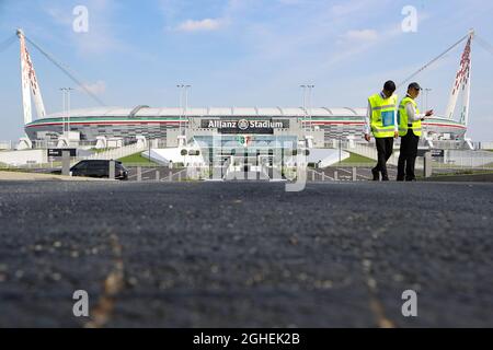 Eine allgemeine Außenansicht des Stadions vor dem Spiel der Serie A im Allianz Stadium, Turin. Bilddatum: 21. September 2019. Bildnachweis sollte lauten: Jonathan Moscrop/Sportimage via PA Images Stockfoto