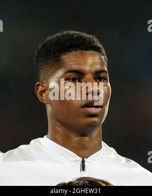 Der Engländer Marcus Rashford während des UEFA Euro 2020 Qualifying-Spiels im Vasil Levski National Stadium, Sofia. Bilddatum: 14. Oktober 2019. Bildnachweis sollte lauten: David Klein/Sportimage via PA Images Stockfoto