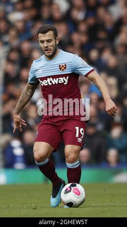 Jack Wilshere von West Ham United während des Spiels der Premier League im Goodison Park, Liverpool. Bilddatum: 19. Oktober 2019. Bildnachweis sollte lauten: Simon Bellis/Sportimage via PA Images Stockfoto