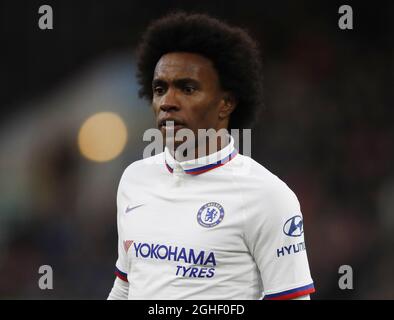 Willian von Chelsea beim Premier League-Spiel in Turf Moor, Burnley. Bilddatum: 26. Oktober 2019. Bildnachweis sollte lauten: Simon Bellis/Sportimage via PA Images Stockfoto