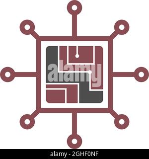 Schaltungstechnik Logo Symbol Design Vektor Vorlage Stock Vektor