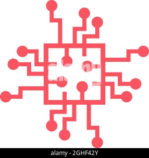 Schaltungstechnik Logo Symbol Design Vektor Vorlage Stock Vektor