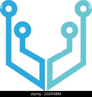 Schaltungstechnik Logo Symbol Design Vektor Vorlage Stock Vektor