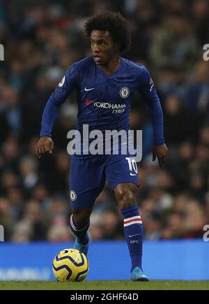 Willian von Chelsea beim Premier League-Spiel gegen Manchester City im Etihad Stadium, Manchester. Bilddatum: 23. November 2019. Bildnachweis sollte lauten: Darren Staples/Sportimage via PA Images Stockfoto