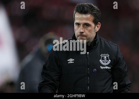 Everton-Manager Marco Silva beim Premier League-Spiel in Anfield, Liverpool. Bilddatum: 4. Dezember 2019. Bildnachweis sollte lauten: James Wilson/Sportimage via PA Images Stockfoto