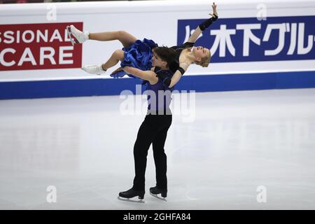 Loicia Demougeot und Theo le Mercier aus Frankreich treten in Palavela, Turin, auf. Bilddatum: 7. Dezember 2019. Bildnachweis sollte lauten: Jonathan Moscrop/Sportimage via PA Images Stockfoto