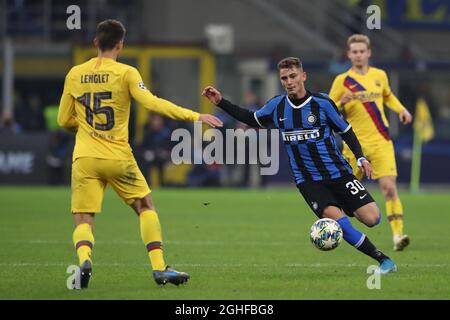 Sebastiano Esposito von Inter während des UEFA Champions League-Spiels in Giuseppe Meazza, Mailand. Bilddatum: 10. Dezember 2019. Bildnachweis sollte lauten: Jonathan Moscrop/Sportimage via PA Images Stockfoto