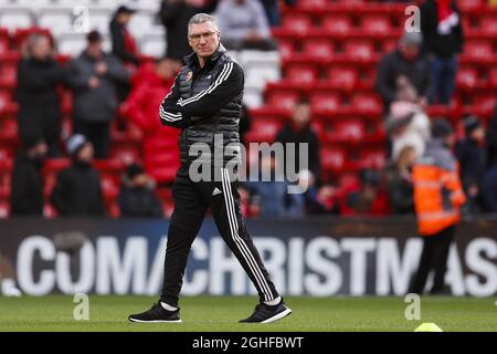 Watford-Manager Nigel Pearson während des Spiels der Premier League in Anfield, Liverpool. Bilddatum: 14. Dezember 2019. Bildnachweis sollte lauten: James Wilson/Sportimage via PA Images Stockfoto