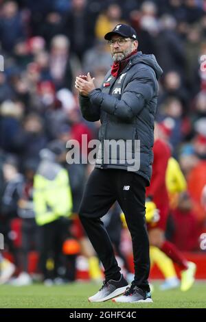 Liverpool-Manager Jürgen Klopp während des Spiels der Premier League in Anfield, Liverpool. Bilddatum: 14. Dezember 2019. Bildnachweis sollte lauten: James Wilson/Sportimage via PA Images Stockfoto