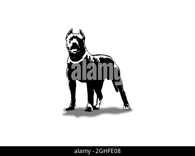 American Pit Bull Pitbull Bully Staffordshire Terrier Pit Bull Dog Pitbull Dog Black Logo Vector Cricut Schneiden Stock Vektor