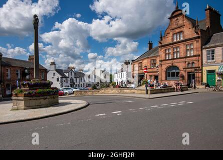 Die schottische Grenzstadt Melrose, Schottland, Großbritannien Stockfoto