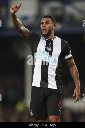 Jamaal Lascelles aus Newcastle United während des Spiels der Premier League gegen Everton im Goodison Park, Liverpool. Bilddatum: 21. Januar 2020. Bildnachweis sollte lauten: Darren Staples/Sportimage via PA Images Stockfoto