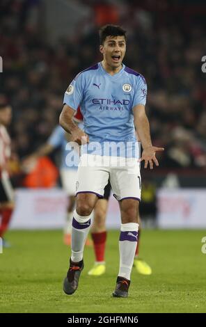 Rodrigo von Manchester City während des Spiels in der Premier League in Bramall Lane, Sheffield. Bilddatum: 21. Januar 2020. Bildnachweis sollte lauten: Simon Bellis/Sportimage via PA Images Stockfoto