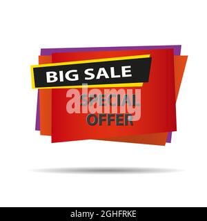 Verkauf Banner Vorlage Design, Big Sale Sonderangebot. Ende der Saison Sonderangebot Banner. vektor-Illustration. Stock Vektor