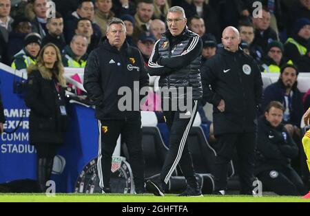 Während des Spiels der Premier League im American Express Community Stadium, Brighton und Hove. Bilddatum: 8. Februar 2020. Bildnachweis sollte lauten: Paul Terry/Sportimage via PA Images Stockfoto