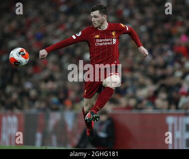 Andrew Robertson von Liverpool während des Spiels der Premier League in der Bramall Lane, Sheffield. Bilddatum: 22. Februar 2020. Bildnachweis sollte lauten: Simon Bellis/Sportimage via PA Images Stockfoto