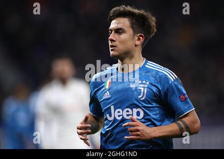 Juventus argentinischer Stürmer Paulo Dybala während des UEFA Champions League-Spiels im Groupama Stadium, Lyon. Bilddatum: 26. Februar 2020. Bildnachweis sollte lauten: Jonathan Moscrop/Sportimage via PA Images Stockfoto