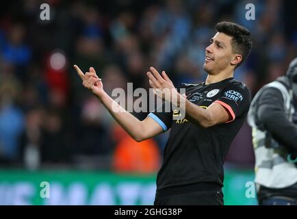 Manchester CityÕs Rodrigo während des Carabao Cup-Spiels im Wembley Stadium, London. Bilddatum: 1. März 2020. Bildnachweis sollte lauten: Paul Terry/Sportimage via PA Images Stockfoto