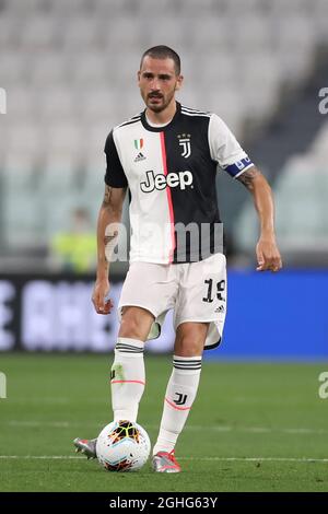 Juventus italienischer Verteidiger Leonardo Bonucci während des Spiels der Serie A im Allianz Stadium in Turin. Bilddatum: 26. Juni 2020. Bildnachweis sollte lauten: Jonathan Moscrop/Sportimage via PA Images Stockfoto