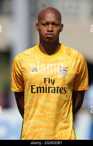 Leobrian Kokubo aus Benfica während des UEFA-Jugendliga-Spiels im Colovray Sports Center, Nyon. Bilddatum: 22. August 2020. Bildnachweis sollte lauten: Jonathan Moscrop/Sportimage via PA Images Stockfoto