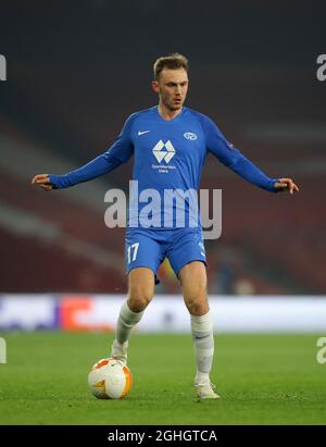 Moldes Fredrik Aursnes während des Spiels der UEFA Europa League im Emirates Stadium, London. Bilddatum: 5. November 2020. Bildnachweis sollte lauten: David Klein/Sportimage via PA Images Stockfoto