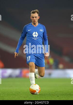 Moldes Fredrik Aursnes während des Spiels der UEFA Europa League im Emirates Stadium, London. Bilddatum: 5. November 2020. Bildnachweis sollte lauten: David Klein/Sportimage via PA Images Stockfoto